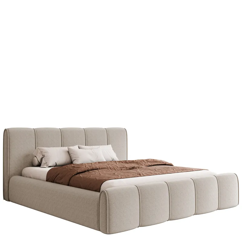 Varlinor Sängram 200x200 cm med Förvaring, Beige
