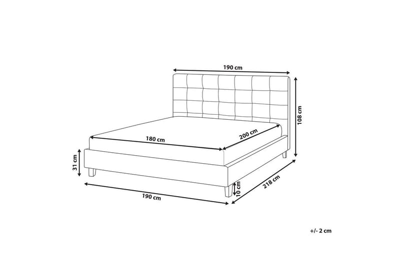 Vattensäng La Rochelle - Ljusgrå, 180x200 cm - Möbler - Sovrum - Sängar - Dubbelsängar