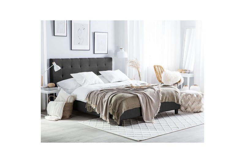 Vattensäng La Rochelle - Mörkgrå, svart, 160x200 cm - Möbler - Sovrum - Sängar - Dubbelsängar