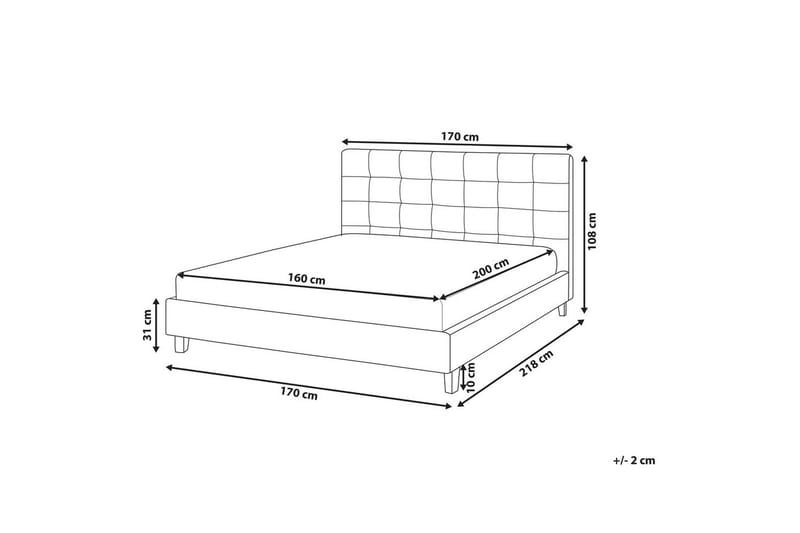 Vattensäng La Rochelle - Mörkgrå, svart, 160x200 cm - Möbler - Sovrum - Sängar - Dubbelsängar