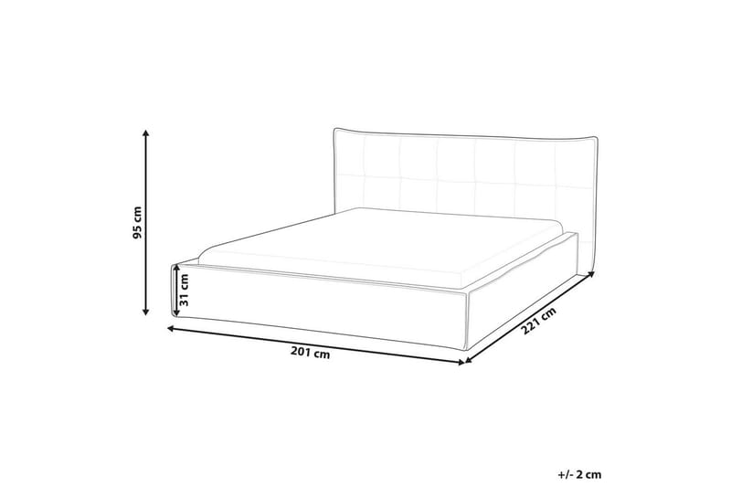 Vattensäng Lestre - Taupe, svart, 160x200 cm - Möbler - Sovrum - Sängar - Dubbelsängar