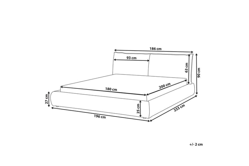 Vattensäng Vinay Ljusbeige, 180x200 cm - Ljusbeige, 180x200 cm - Möbler - Sovrum - Sängar - Dubbelsängar
