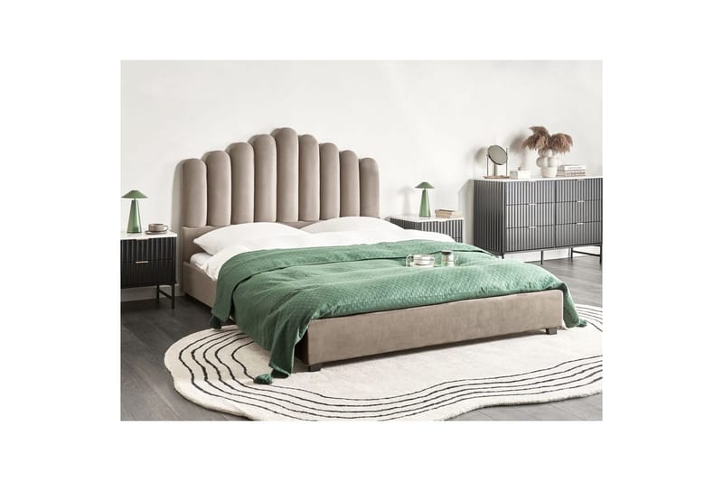 Vattensäng Vincennes - Taupe, svart, 160x200 cm - Möbler - Sovrum - Sängar - Dubbelsängar
