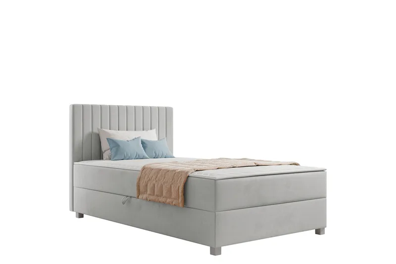 Veyran Sängpaket Kontinentalsäng med Förvaring 120x200 cm - Grå - Möbler - Sovrum - Sängar - Komplett Sängpaket