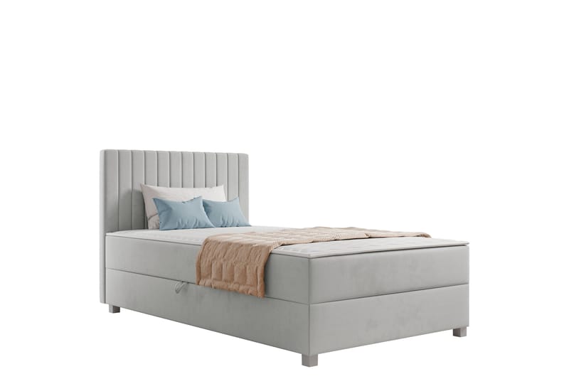 Veyran Sängpaket Kontinentalsäng med Förvaring 120x200 cm - Grå - Möbler - Sovrum - Sängar - Komplett Sängpaket