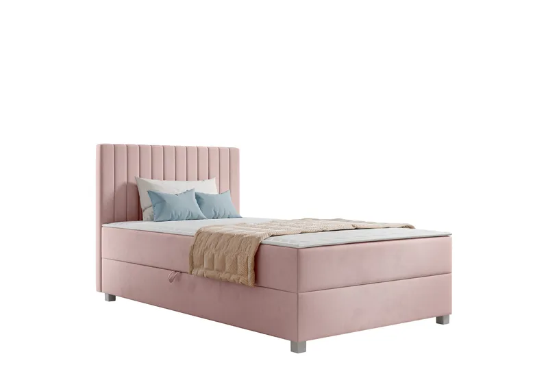 Veyran Sängpaket Kontinentalsäng med Förvaring 120x200 cm - Rosa - Möbler - Sovrum - Sängar - Komplett Sängpaket