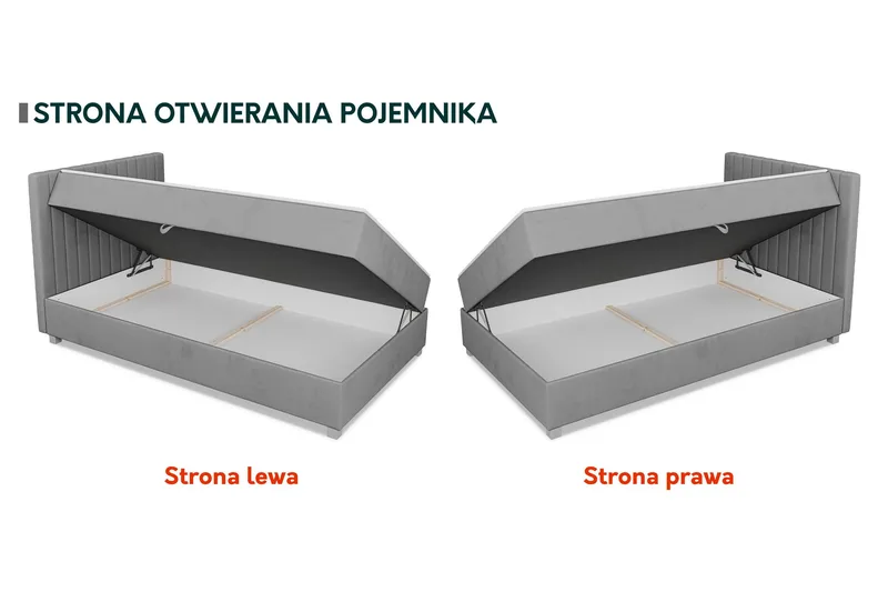 Veyran Sängpaket Kontinentalsäng med Förvaring 90x200 cm - Grå - Möbler - Sovrum - Sängar - Komplett Sängpaket