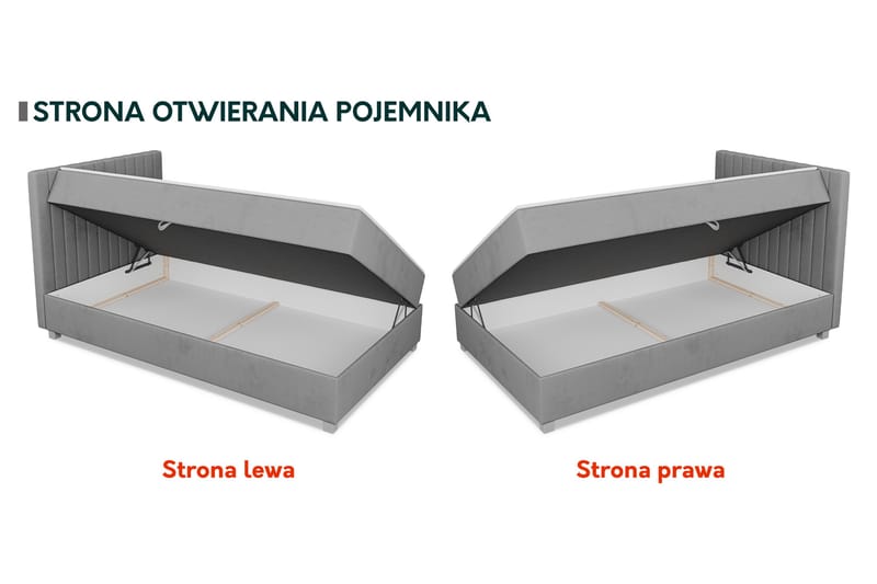 Veyran Sängpaket Kontinentalsäng med Förvaring 90x200 cm - Rosa - Möbler - Sovrum - Sängar - Komplett Sängpaket