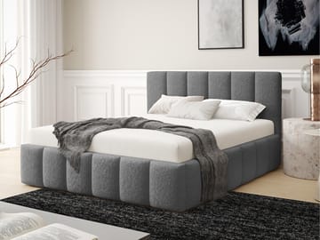 Vinvik Sängram med förvaring 160x200 cm - grå - Möbler - Sovrum - Sängram & sängstomme