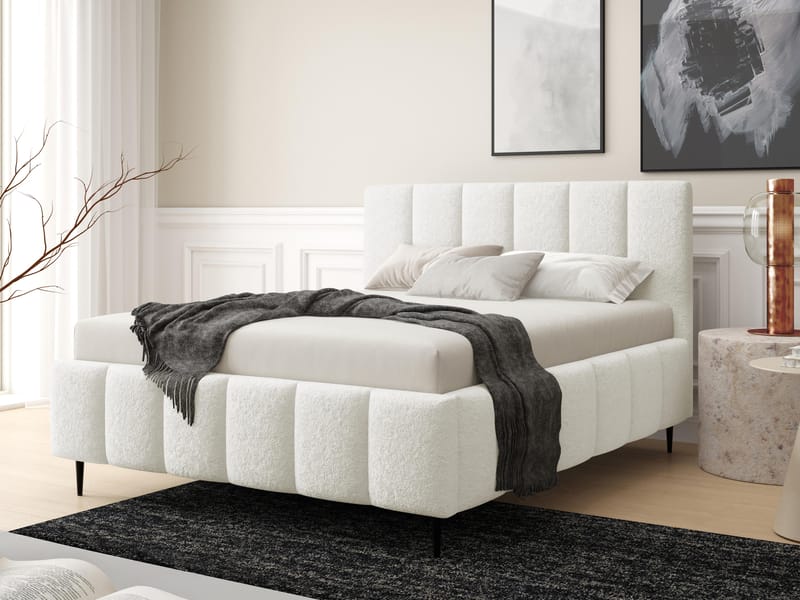 Vinvik Sängram med förvaring 160x200 cm - vit - Möbler - Sovrum - Sängram & sängstomme