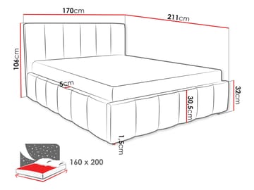 Vinvik Sängram med förvaring 160x200 cm - vit - Möbler - Sovrum - Sängar - Sängar med förvaring