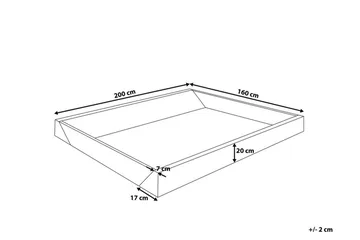Wave Skumram Till Vattensäng160200 Cm - Svart - Möbler - Sovrum - Sängar - Dubbelsängar