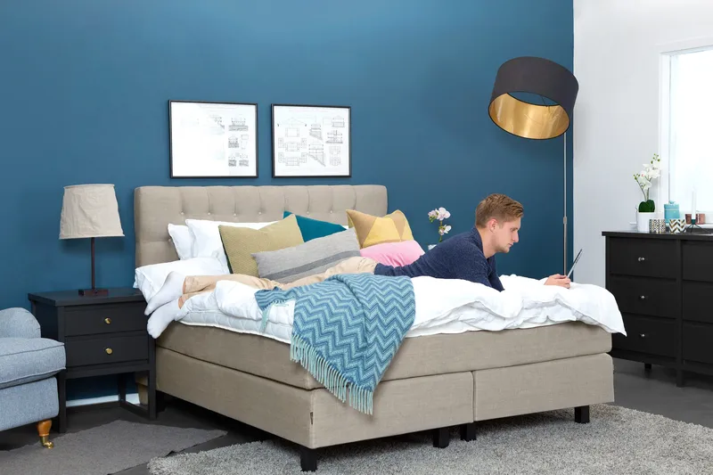 Wynne Kontinentalsäng 160x200Linoso - Beige - Möbler - Sovrum - Sängar - Kontinentalsängar
