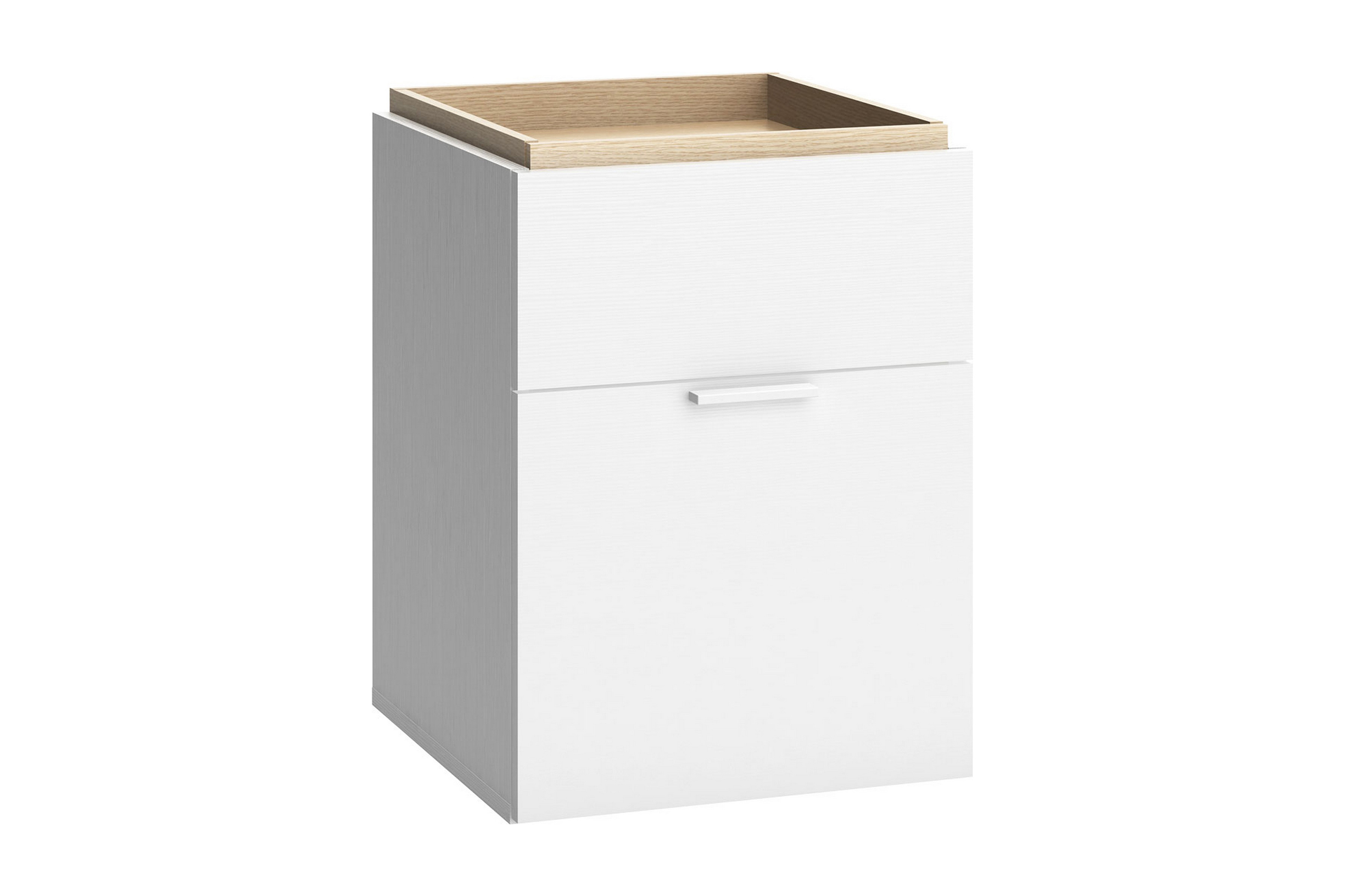 4you sängbord 41 cm med förvaring vit/natur -