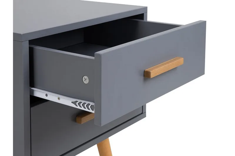 Alabama Sängbord 40 cm - Grå - Möbler - Sovrum - Sängbord