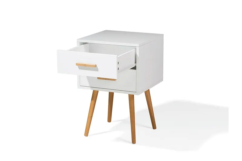 Alabama Sängbord 40 cm - Vit - Möbler - Sovrum - Sängbord
