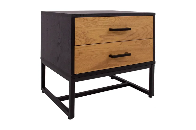 Amsterdam Sängbord Ek/Svart - Möbler - Sovrum - Sängbord