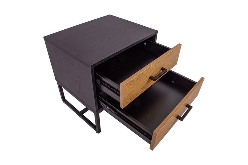 Amsterdam Sängbord Ek/Svart - Möbler - Sovrum - Sängbord