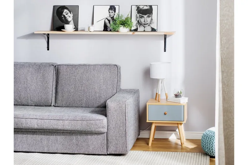 Arvada Sängbord 40 cm med Förvaring Låda - Brun - Möbler - Sovrum - Sängbord