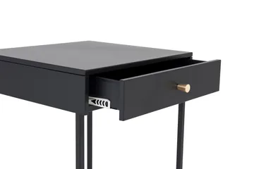 Bakal Sängbord 43 cm med Förvaring Låda - Svart - Möbler - Sovrum - Sängbord