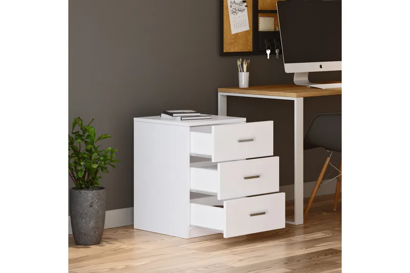 Barrock Sängbord 45 cm - Vit - Möbler - Sovrum - Sängbord