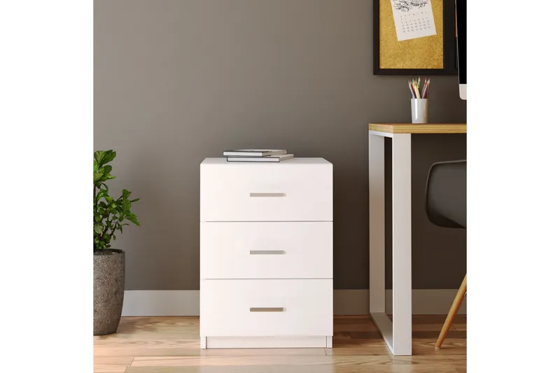 Barrock Sängbord 45 cm - Vit - Möbler - Sovrum - Sängbord