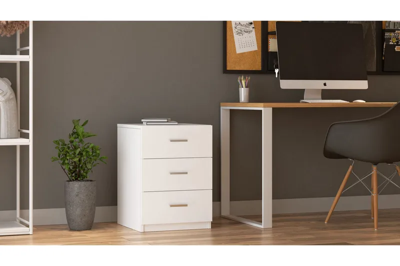 Barrock Sängbord 45 cm - Vit - Möbler - Sovrum - Sängbord