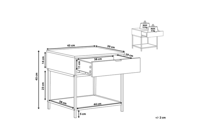 Sängbord Berkley - Möbler - Sovrum - Sängbord