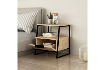 Bodsjö Sängbord 45 cm med Förvaring Hylla + Lucka - Brun - Möbler - Sovrum - Sängbord