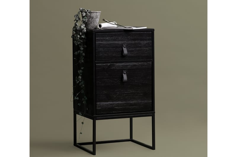 BOTROS Sängbord 40 cm Svart - Möbler - Sovrum - Sängbord
