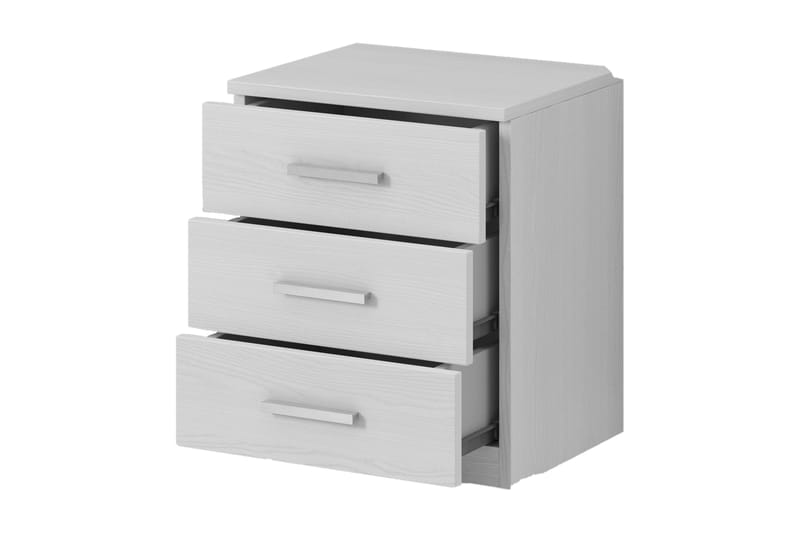 Bovera Sängbord 41x46 cm - Askgrå|Vit - Möbler - Sovrum - Sängbord