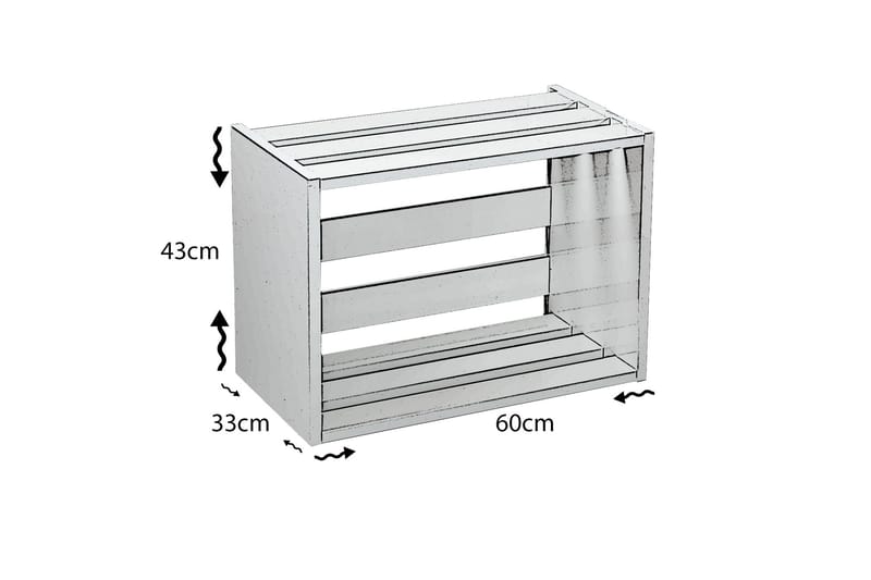 BRADLEY Sängbord 60 cm Vit - Vit - Möbler - Sovrum - Sängbord