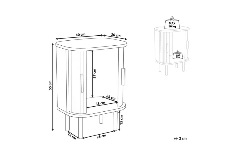 Sängbord Bradley - Möbler - Sovrum - Sängbord