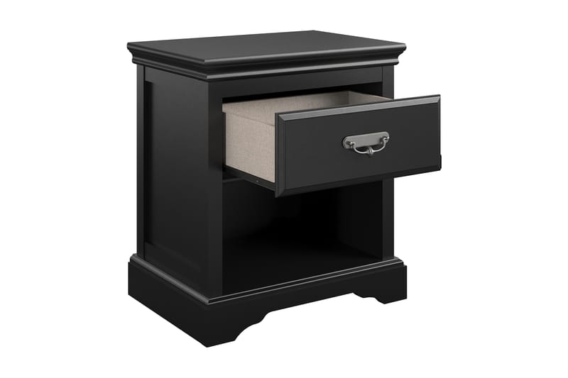 BRISTOL Sängbord 60x42 cm Svart - Dorel Home - Möbler - Sovrum - Sängbord