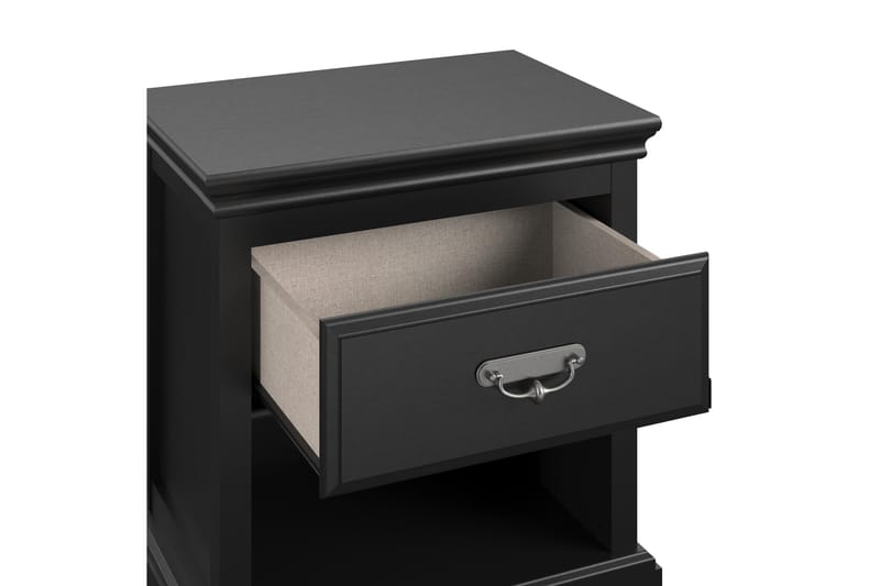 BRISTOL Sängbord 60x42 cm Svart - Dorel Home - Möbler - Sovrum - Sängbord