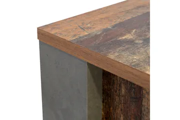 Cadle Sängbord 62 cm med Förvaring 2 Lådor + Hylla - Brun/Grå - Möbler - Sovrum - Sängbord