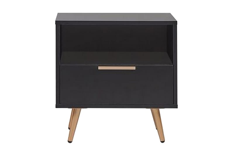 CAHUILLA Sängbord 50 cm Svart/Guld - Möbler - Sovrum - Sängbord