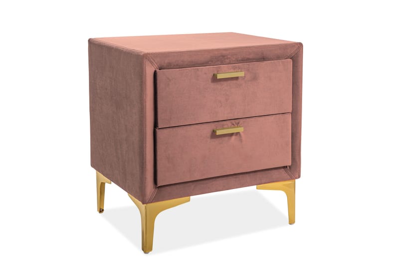 CARPRE Sängbord 53 cm Sammet/Rosa - Möbler - Sovrum - Sängbord
