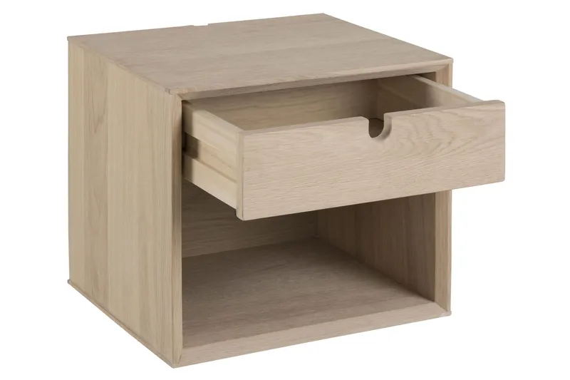 Century Sängbord 37 cm Hög med Förvaring Låda - Beige - Möbler - Sovrum - Sängbord