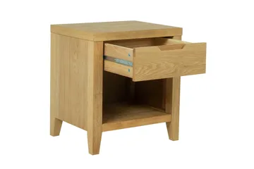 Chamba Sängbord 50 cm i Trä med Förvaring och Lådor - Träfärgad - Möbler - Sovrum - Sängbord