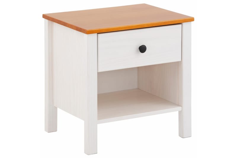 CHURRI Sängbord 43 cm Vit/Gul - Möbler - Sovrum - Sängbord
