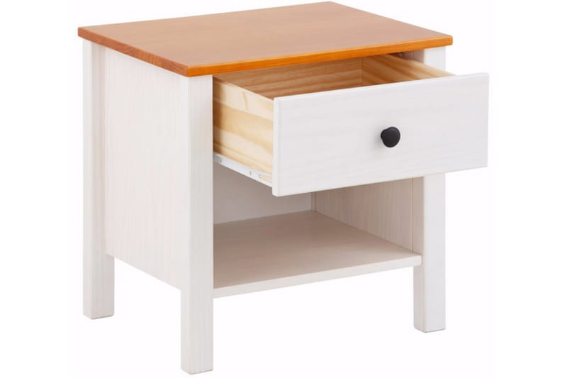 CHURRI Sängbord 43 cm Vit/Gul - Möbler - Sovrum - Sängbord