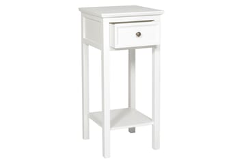 Cleana Sängbord 75 cm med Förvaring Låda - Vit - Möbler - Sovrum - Sängbord