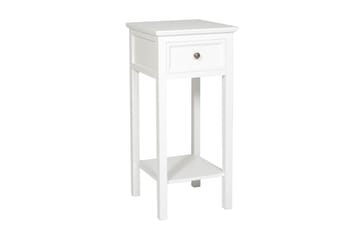 Cleana Sängbord 75 cm med Förvaring Låda - Vit - Möbler - Sovrum - Sängbord