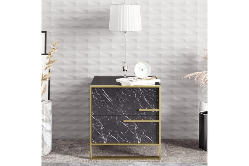 Cofield Nattduksbord 50 cm - Guld|Svart - Möbler - Sovrum - Sängbord