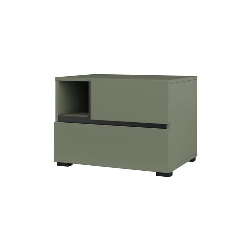 Sängbord Cross S med 2 lådor - Grön - Möbler - Sovrum - Sängbord