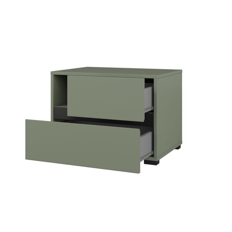 Sängbord Cross S med 2 lådor - Grön - Möbler - Sovrum - Sängbord