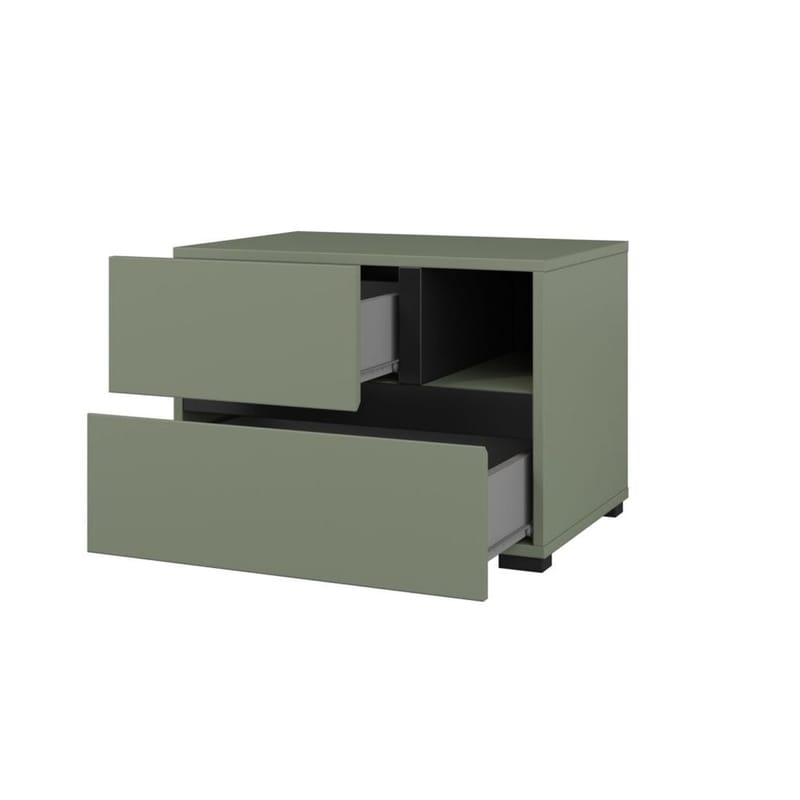 Sängbord Cross S med 2 lådor - Grön - Möbler - Sovrum - Sängbord