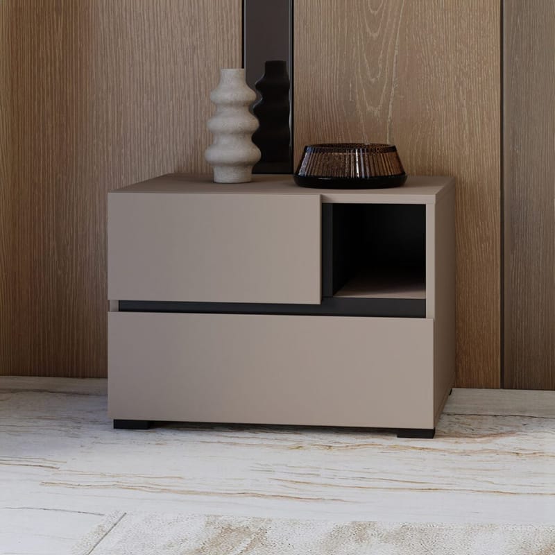 Sängbord Cross S med 2 lådor - Kongo - Möbler - Sovrum - Sängbord