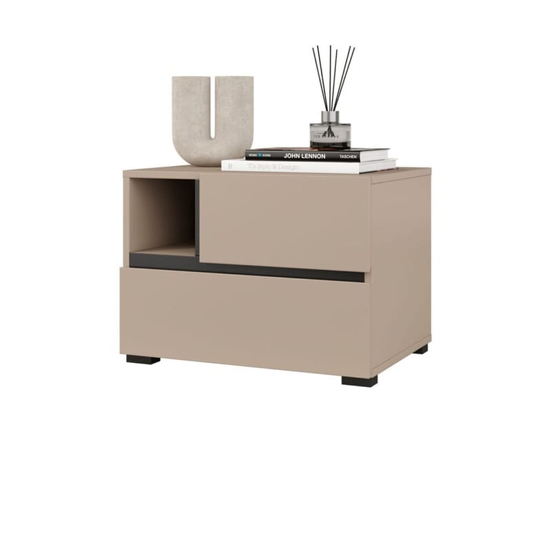 Sängbord Cross S med 2 lådor - Kongo - Möbler - Sovrum - Sängbord